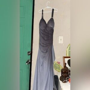 Elegant Gray Evening Gown